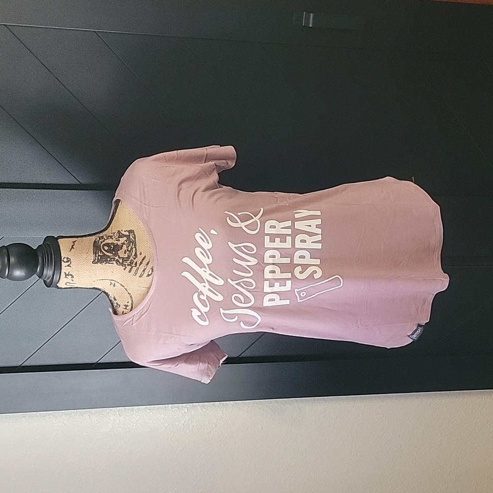NWT Mauve tee small..Jesus